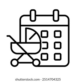 Parental Leave icon line vector illustration