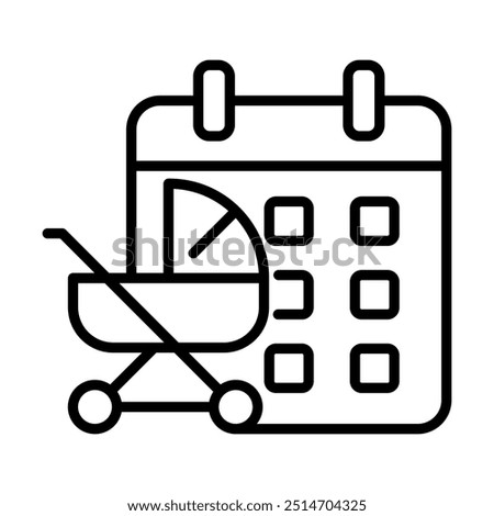 Parental Leave icon line vector illustration