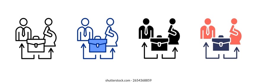 Parental Leave icon sheet multiple style collection