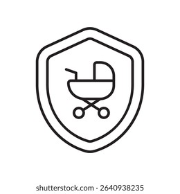 parental leave icon with white background vector stock illustration