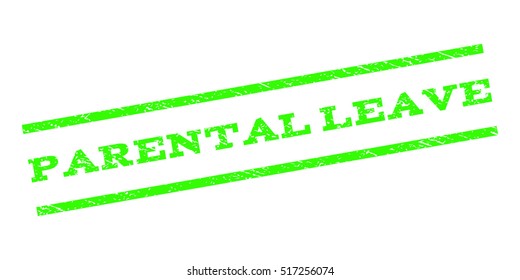 Parental Leave watermark stamp. Text caption between parallel lines with grunge design style. Rubber seal stamp with dirty texture. Vector color ink imprint on a white background.