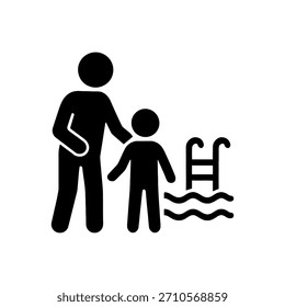 Icono requerido de la supervisión parental aislado en el fondo blanco