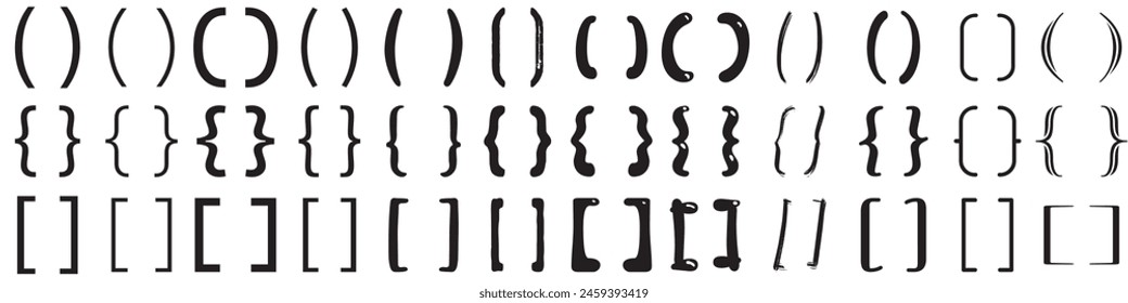 Parentheses Icon. Bracket, Curly, Brace, Punctuation Symbol - Vector illustration..eps 10