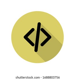 paréntesis e icono de sombra larga oblicua. Glifo simple, vector plano de iconos web para ui y ux, sitio web o aplicación móvil