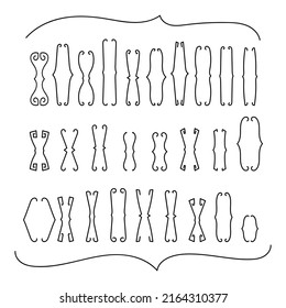 parentheses, textbox doodle vector set