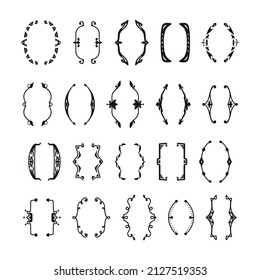Parenthesis. Set of Text Brackets. Decorative Brace Signs Collection. Vector Bracket icon.