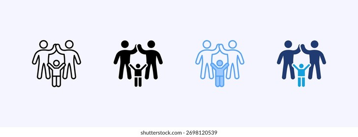 Parenting Icon Set Multiple Style Collection