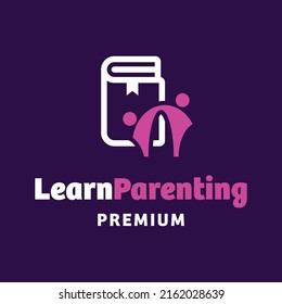 Parenting with learn logo design vector graphic symbol icon sign illustration creative idea