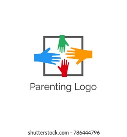 parenting logo design vector