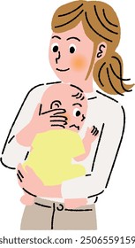 Parenting, a mother carrying her baby3