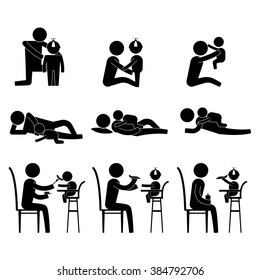 parenting parent spend some bonding time with kids icon sign symbol vector pictogram