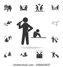 parents of alcoholics icon. Detailed set of illustration bad family icons. Premium quality graphic design. One of the collection icons for websites, web design on white background