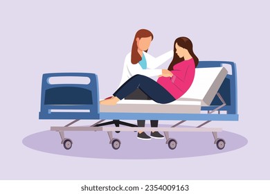 Parents with babies. Family maternity concept. Colored flat vector illustration isolated. 