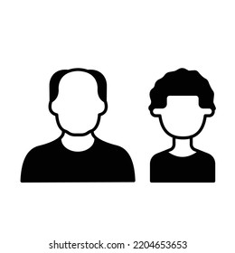 Parents Black Glyph Vector Icon which can easily modifiy or edit

