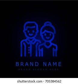 Parents blue chromium metallic logo