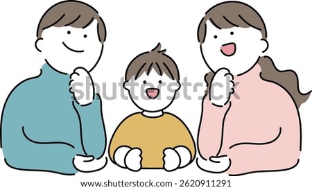 parents and boy who learned something good