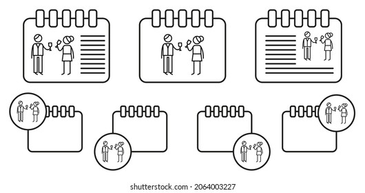 Parents, celebrating, drinks vector icon in calender set illustration for ui and ux, website or mobile application