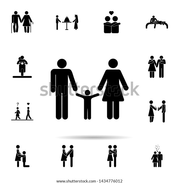 Parents Child Icon Universal Set People Stock Vector (Royalty Free ...