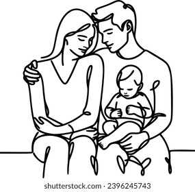 parents children vector couple family