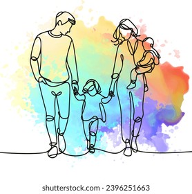 parents children vector couple family