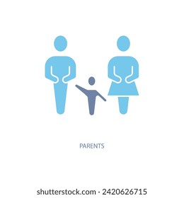 parents concept line icon. Simple element illustration. parents concept outline symbol design.