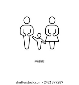 parents concept line icon. Simple element illustration. parents concept outline symbol design.