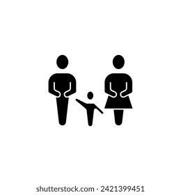 Eltern Concept Line Icon. Einfache Elementgrafik. Das Konzept der Eltern umreißt das Symboldesign.