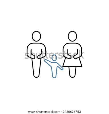 parents concept line icon. Simple element illustration. parents concept outline symbol design.