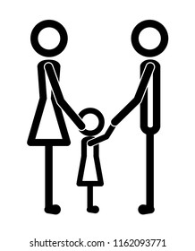 parents couple with daughter
