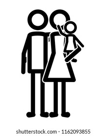 parents couple with daughter