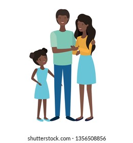 parents couple with daughter avatar