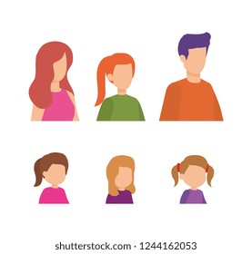 parents couple with daughters characters