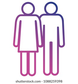 parents couple silhouette avatars characters