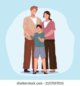 parejas de padres con hijos