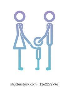 parents couple with son figures