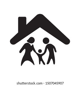 parents couple with son silhouettes vector illustration