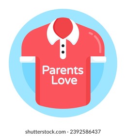 Parents day banner flat rounded icon is easy to use and download 