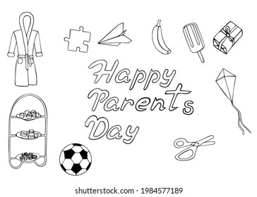 Diseño del día de los padres dibujado a mano