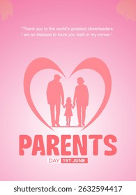 Parents Day. Global Day of Parents background vector illustration
