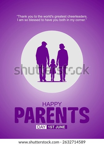 Parents Day. Global Day of Parents background vector illustration