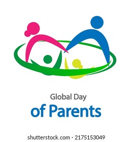 Logo del Día de los Padres, ilustración de arte vectorial.