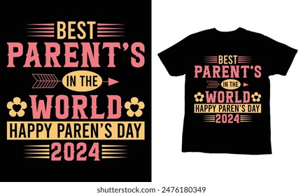 Parents Day T-shirt Design, Parents  Day t-shirt design, Love my parents gear,, Family love t-shirts, Mom and Dad appreciation. Free Vector