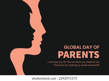 Parents day, vector illustration, flyer, banner, social media post, poster, typography, icons, colors, research, math, backdrop, Template for background