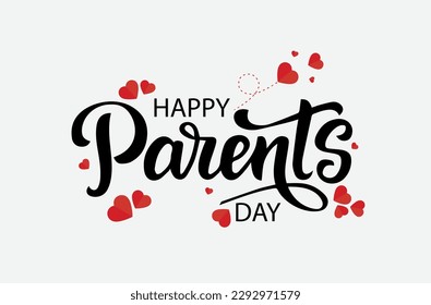 Parents day, vector illustration, flyer, banner, social media post, poster, typography, icons, colors, research, math, backdrop, Template for background