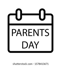 parents day vector thin line icon 