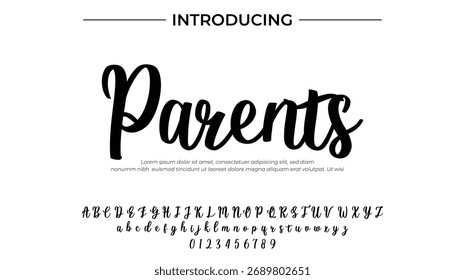 Parents - Elegant Script Font for Smooth Handwritten Design and Creative Typography