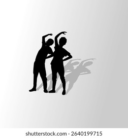 Parents are exercising, to stay fit and healthy, inspiration for maintaining health