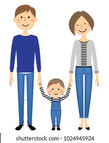 Parents holding hands