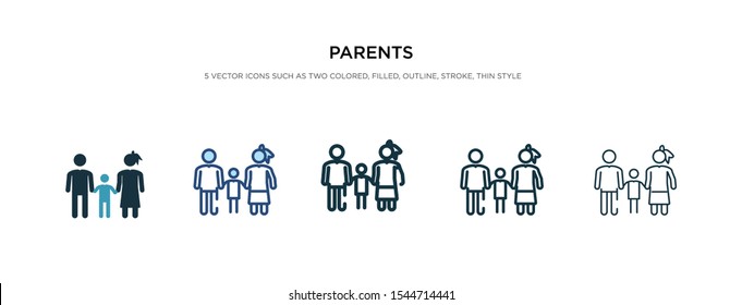 parents icon in different style vector illustration. two colored and black parents vector icons designed in filled, outline, line and stroke style can be used for web, mobile, ui