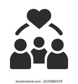 parents icon, family symbol, flat vector illustration on white background